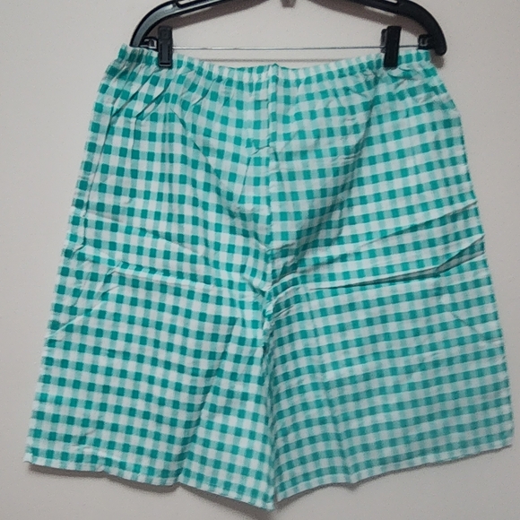 Anthony Richards Green and White Check Pattern ShortSet Pajamas 1X New - Picture 9 of 11